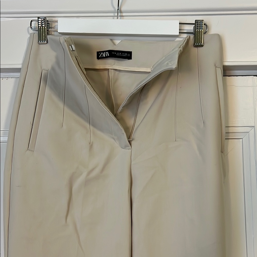 Zara Elegant Beige Trousers, S